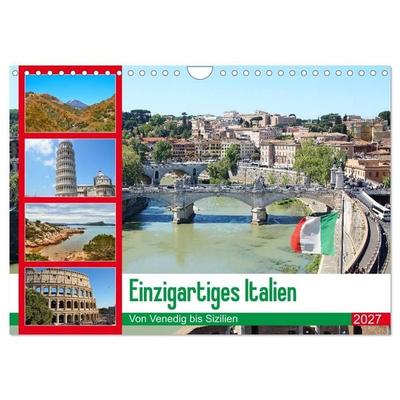 Einzigartiges Italien (Wandkalender 2027 DIN A4 quer), CALVENDO Monatskalender