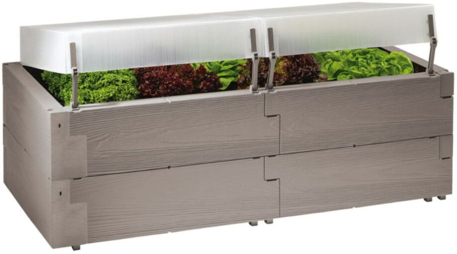 Juwel Gardenstar Hochbeet Woody Set 130 x 60 x 52 cm, inkl. 2 Thermohauben
