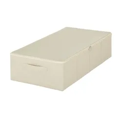 Aufbewahrungsbox   , creme , Polyester,Papier,Stoff , Maße (cm): B: 38 H: 18