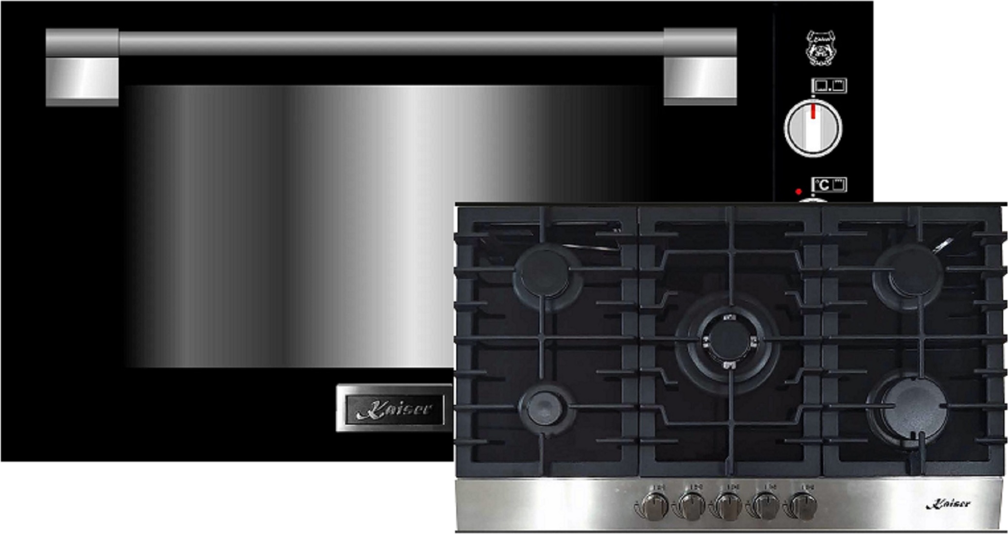 Herd Set/ Kaiser EG 9371 Einbau Gasbackofen 90cm + KCG 9386 Gaskochfeld 86 cm