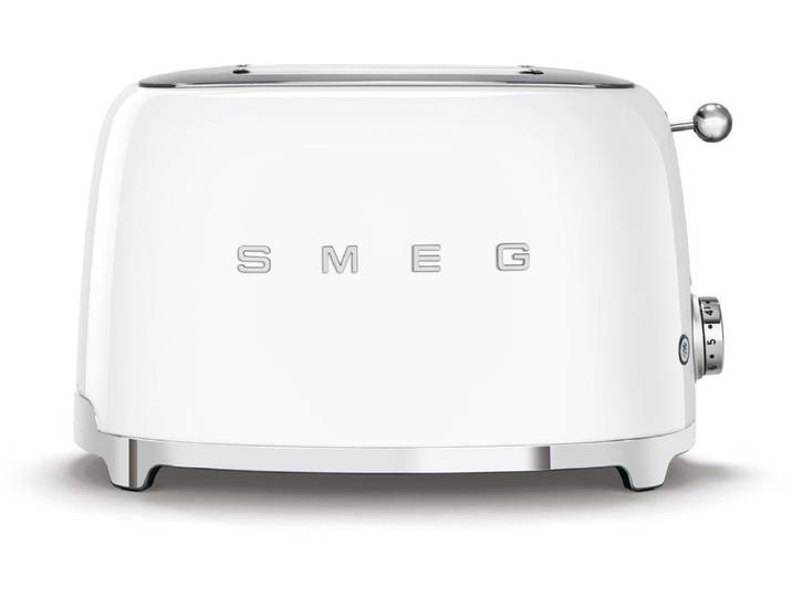 SMEG TSF01WHEU Broodrooster - 2 Sleuven - 950W - 6 Bruiningsstanden - Ontdooifunctie & Opwarmfunctie - '50s style - Wit