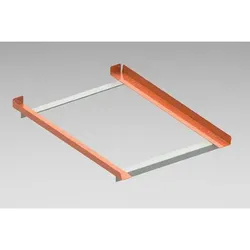 Winkelauflagerahmen leicht RAL 2001 für Regaltiefe 1100mm, Belastung 250 kg - rotorange