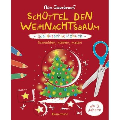 Schüttel den Weihnachtsbaum - Das Ausschneidebuch. Schneiden, kleben, malen für Kinder ab 3 Jahren, Taschenbuch von Nico Sternbaum, Bassermann,