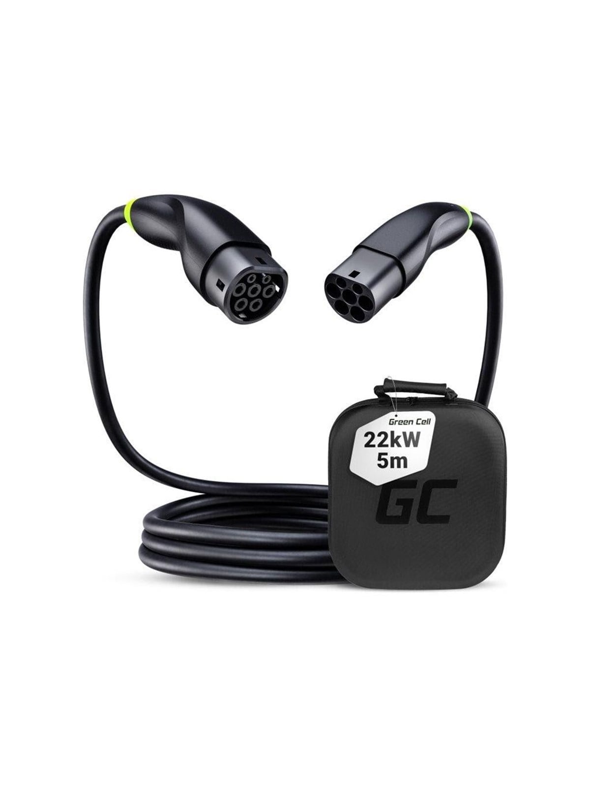 Green Cell EV Charging Cable - Type 2 - 32A - 5m