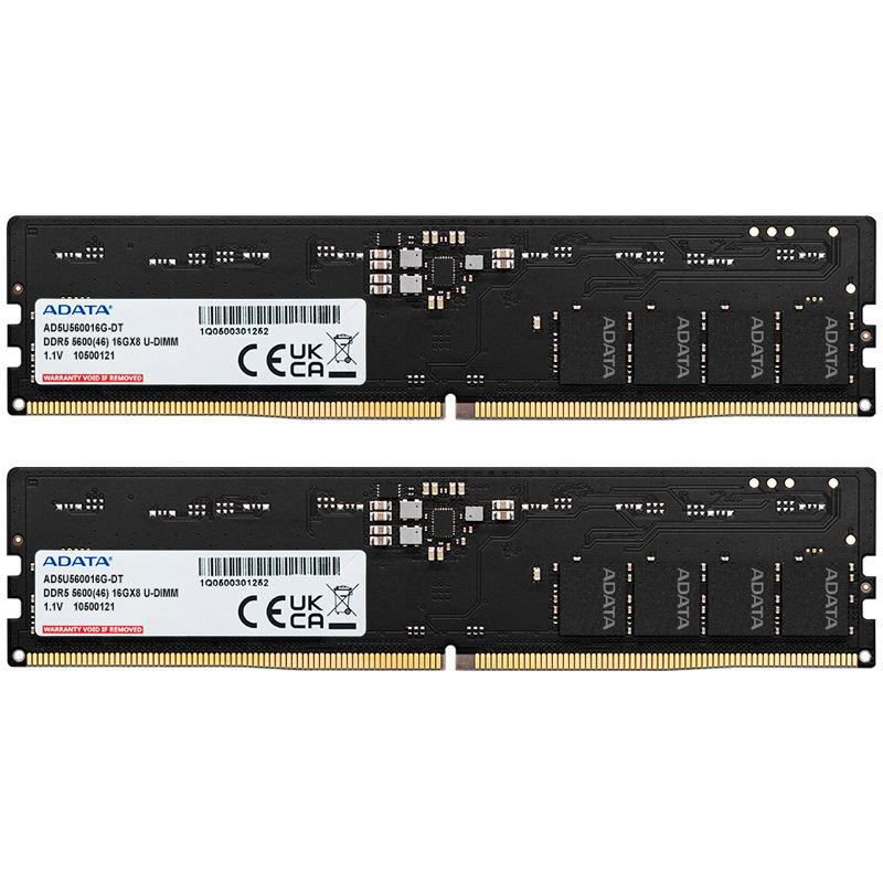 32GB ADATA Tray DDR5-5600 DIMM CL46 Dual Kit