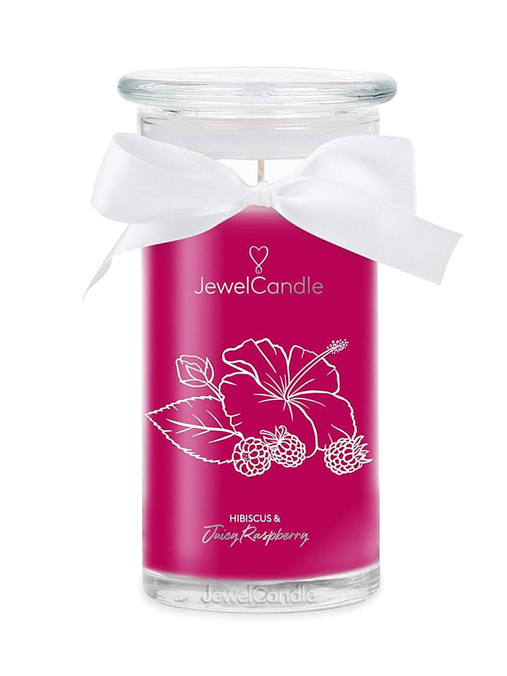 Juwelkerze Duftkerze mit Halskette "Hibiscus & Juicy Raspberry" - 400 g - onesize