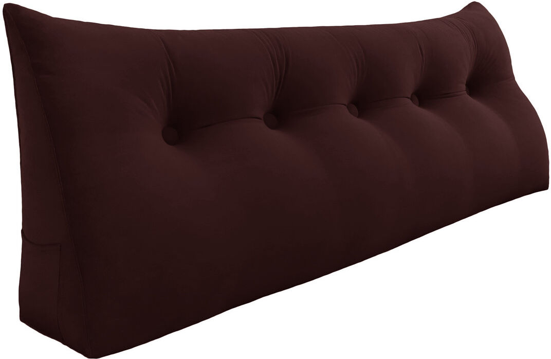 WOWMAX Wedge Reading Pillow Cocoa Hazelnut 51cm H X 150cm W X 20cm D