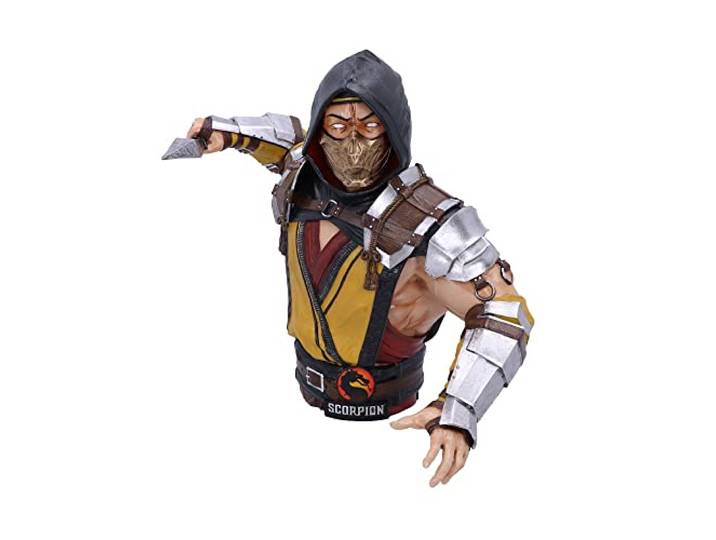 Nemesis Now Offiziell lizenzierte Mortal Kombat Skorpionbüste, Gelb, 29,5 cm, Kunstharz