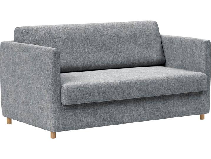 3-Sitzer INNOVATION LIVING ™ Olan Schlafsofa, innovativ und modern, kompakte Stellfläche , grau, B:159cm H:75cm T:91cm, Sofas, 3-Sitzer, leichtgängiger Ausklappmechanismus; schmale Armlehnen, Eichenfüße