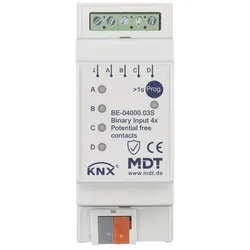 MDT, Verteilerschrank Zubehör, BE-04000.03S KNX Binäreingang 4f 2TE REG Ausführung potentialfrei Secure