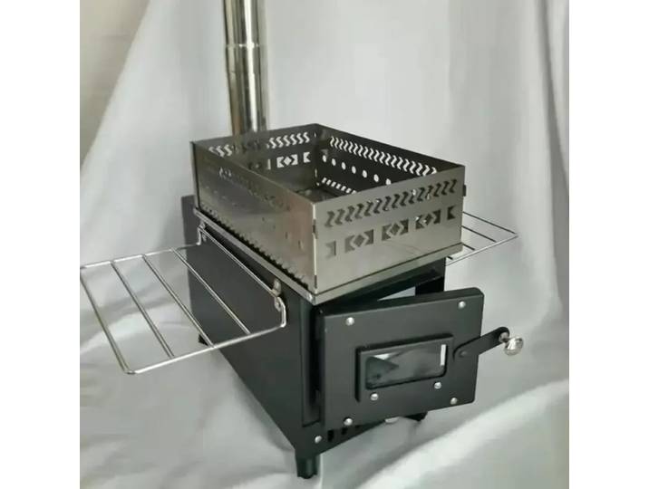 Cadre en pierre de Sauna pliable, boîte à feu au charbon de bois, poêle à bois résistant à la chaleur, Sauna, randonnée, pêche, cuisine, accessoires de Barbecue