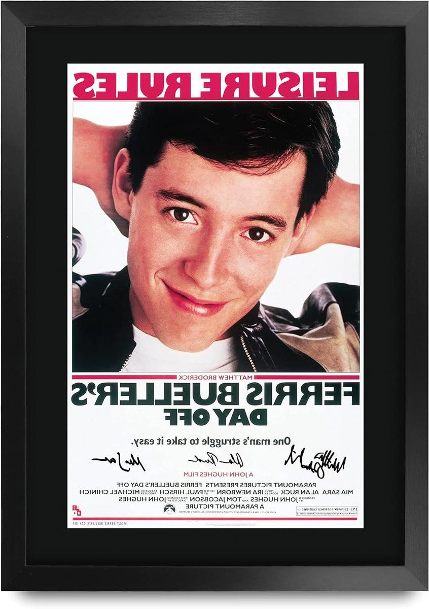 Film Poster Wanddecoratie voor Film Fans Ingelijst Display A3 Zwart