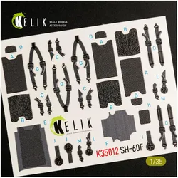 Kelik SH-60F Ocean Hawk interior 3D decals for Kitty Hawk / Zimimodel kit