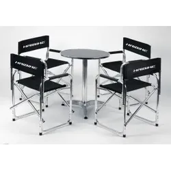 Regiestuhlset Haibike schwarz/Logo weiß Regiestuhlset 4 Stühle -  Ohne Tisch