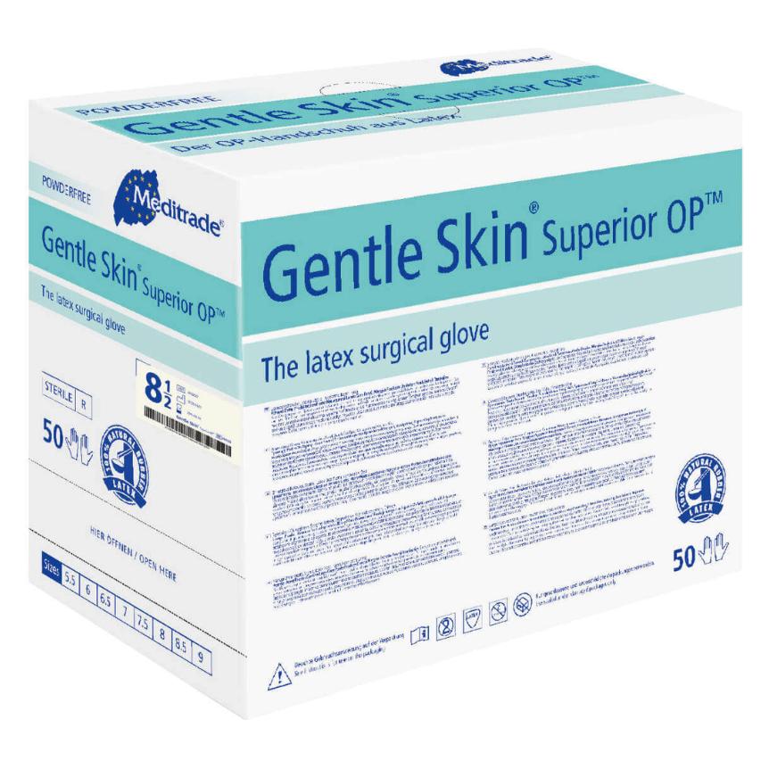 Meditrade unisex OP-Handschuhe Gentle Skin Superior OP weiss Grösse 7,5 50 St. (7.5) (904175)