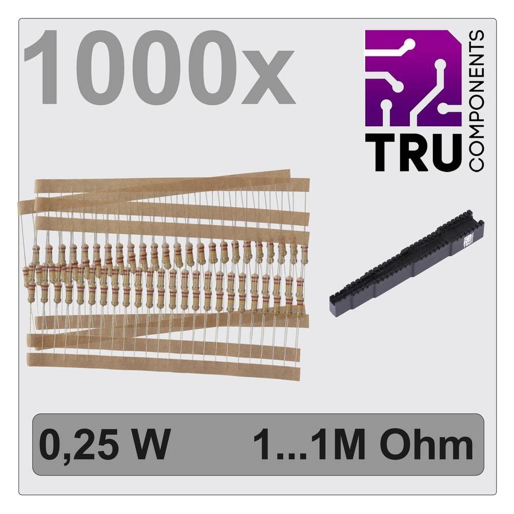 Tru Components TC-12888468 T22P060 Kohleschicht-Widerstand Sortiment axial bedr (TC-12888468)