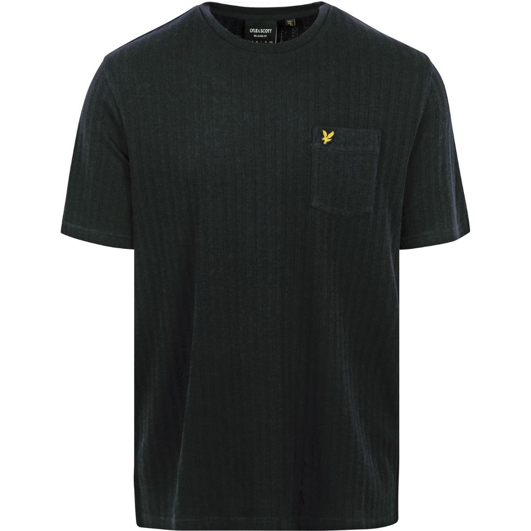 Lyle Scott Pocket Logo getextureerd Gunmetal T-shirt