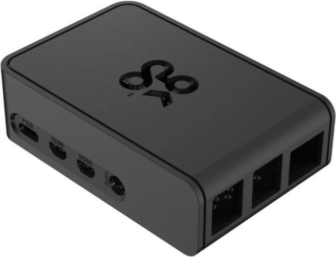 OKdo zwarte ABS-kunststof behuizing voor Raspberry Pi 4B