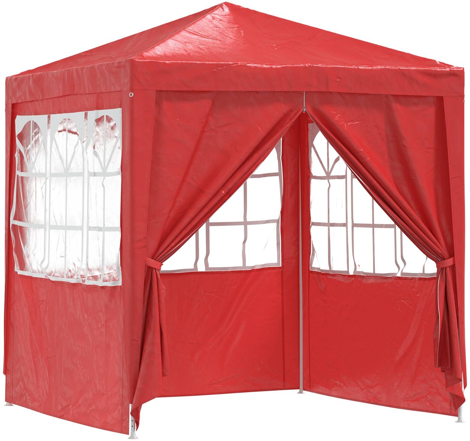 vidaXL Tente de fête 200 x 200 x 240 cm Rouge PE and Steel