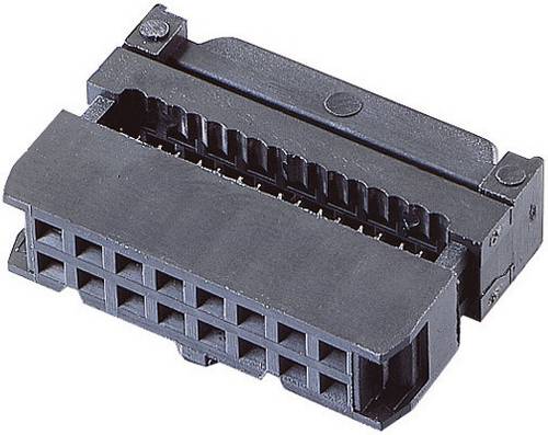 TRU Components 1580959Pfosten-Steckverbinder mit Zugentlastung Rastermaß: 2.54mm Polzahl Gesamt: 40 Anzahl Reihen: 2