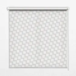 INNENROLLO - Fensterrollo - Rollo - 100x100 cm - Graue Quadrate