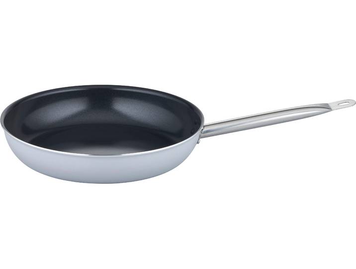 Bratpfanne GSW Gastro Basic, Gastro-Qualität , grau (grau, schwarz), H:7,5cm Ø:40cm, Pfannen, Bratpfanne, PFAS-freien VITAFLON QUARZIT Antihaft-Versiegelung, Induktion