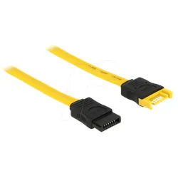 DELOCK 82854 - Kabel SATA 6 Gb/s Stecker>Buchse 50 cm gelb