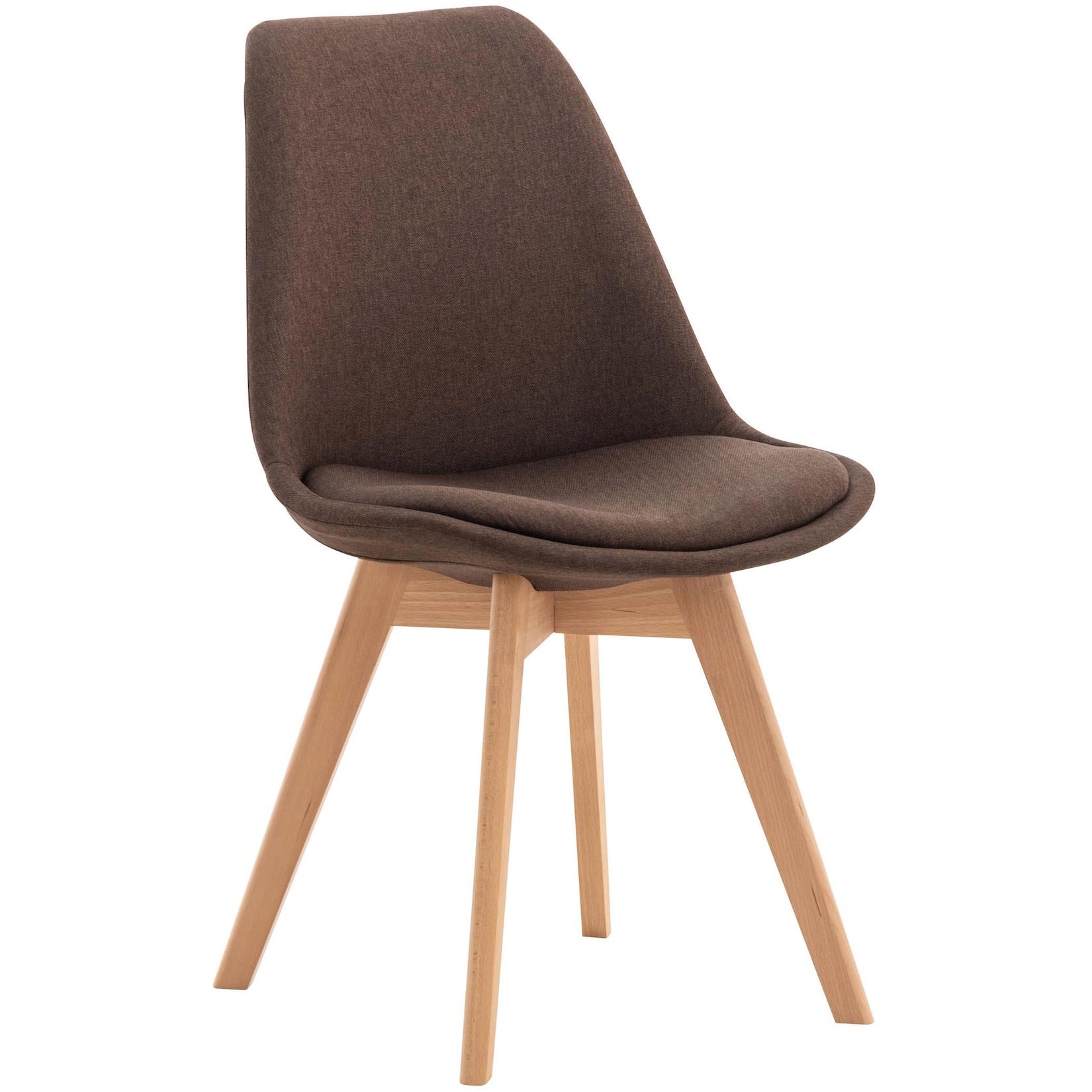 CLP Stuhl Linares Stoff Farbe: braun, Material: Stoff