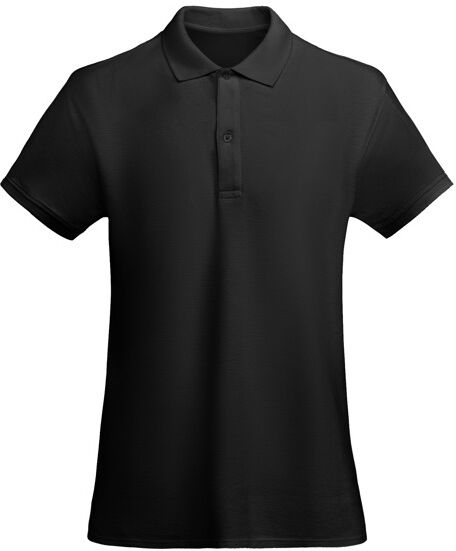 Polo ajusté personnalisé en coton bio certifié OCS Prince Woman noir S