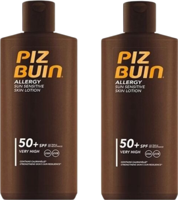 Piz Buin Allergy Loção para Pele Sensível FPS50+ 2x200ml