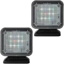 2er-Set TV-Simulator Einbrecher-Abschreckung, Timer, 12 LEDs - Realistische TV-Simulation, sicherer Schutz, automatische Abschreckung