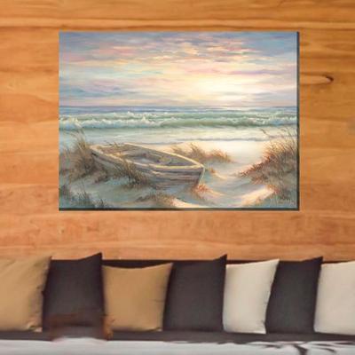 West Of The Wind Old Dinghy Canvas Wall Art Multi Earth , Multi Earth