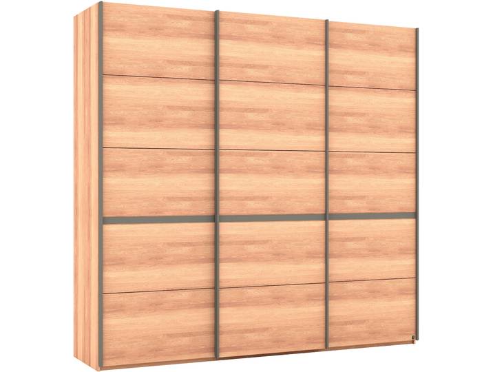 Schwebetürenschrank MUSTERRING Sorrent, Kleiderschrank, Schrank, Schiebetüren , braun, B:250cm H:236cm, Schränke, Schwebetürenschrank, Türen in Eiche massiv mit Kassetten-Optik, verschiedene Masse verfügbar