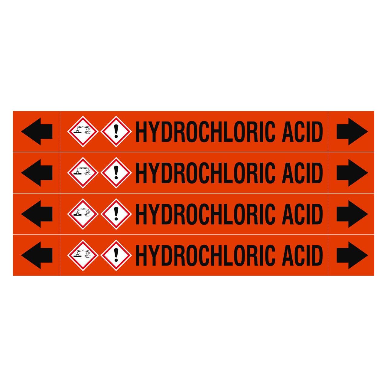 Brady ASME - Rohrmarkierer - Hydrochloric Acid (312839)