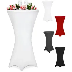 Casaria Deuba Stehtisch Husse 70 weiß