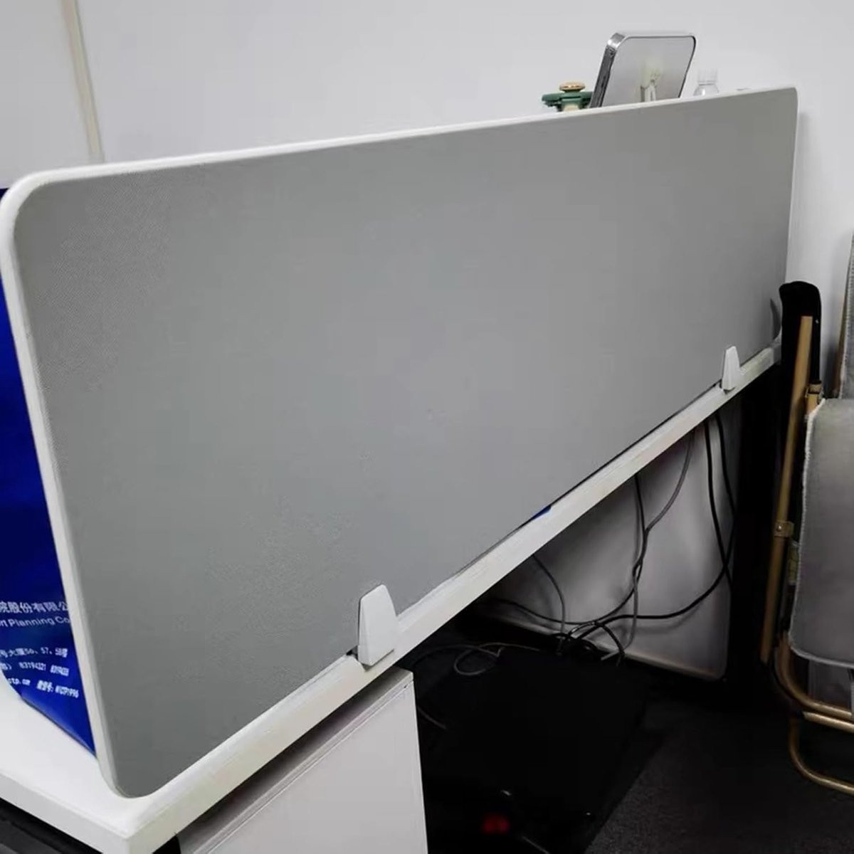Akoestische bureau scheidingswanden voor privacy en geluidsabsorptie - Grijs