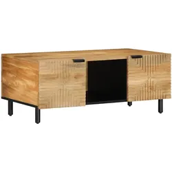 vidaXL Couchtisch Braun 100x54x40 cm Massivholz Mango