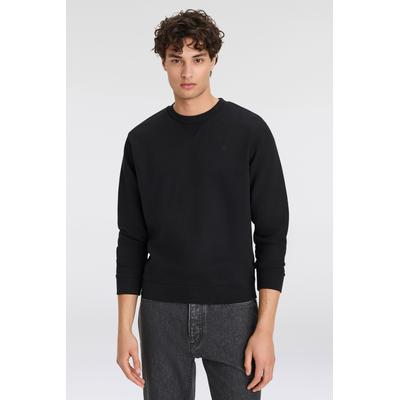 Sweatshirt REPLAY, Herren, Gr. L, schwarz, Sweatware, Obermaterial: 80% Baumwolle, 20% Polyester, unifarben, regular fit normal, Rundhals, Rippbündchen, Sweatshirts Sweatshirt, mit V-Einsatz am Halsausschnitt