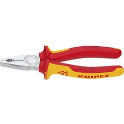 Kombizange KNIPEX Länge: 200mm (verchromt, isoliert, Mehrkomponenten-Griffhüllen)