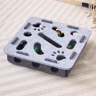 Uplift Picks Interactive Felt Cat Maze Puzzle Toy With Bell Balls f