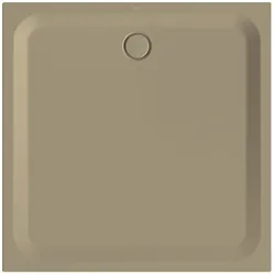 Bette quadrat Duschwanne „BetteUltra“ 1300 × 1300 mm ohne Oberflächenbeschichtung, ohne Oberflächenveredelung, ohne Wannenträger, in Hazel