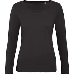 B&C Damen T-Shirt Inspire langarm Long Sleeve TW071 black M