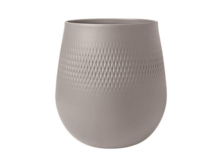 Villeroy & Boch Vase Manufacture Collier Taupe 23 cm, Keramik, 22.5 cm, Dekoration, Vasen, Keramikvasen