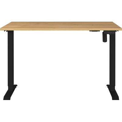 Schreibtisch GERMANIA "Profi 3.0", schwarz (grandson, eiche, nachbildung, schwarz, schwarz, grandson, eiche, nachbildung), B:120cm H:119cm T:80cm, Tische, Schreibtisch, elektrisch höhenverstellbar, in verschiedenen Breiten, Made in Germany
