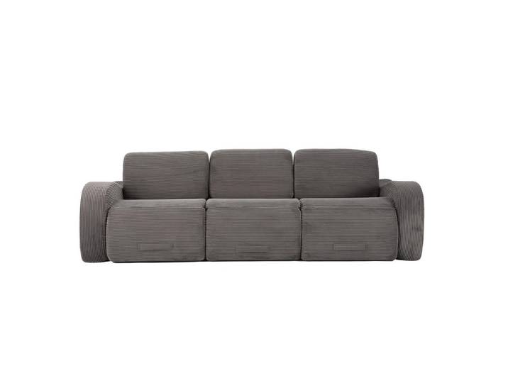 Oxeza Ecksofa 247/115/76 cm Grau mit Schlaffunktion, Mode, Rechteckig, 247x115 cm, Wohnzimmer, Sofas & Couches, Wohnlandschaften, Ecksofas