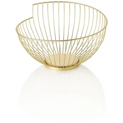 WAS Germany - Korb, Ø 28 cm, Höhe 16,5 cm, gold pulverbeschichtet, Metall