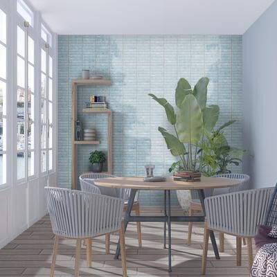 "Merola Tile Hudson Studio Soho Brick Marine 1-7/8"" x 9-3/4"" Ceramic Wall Tile"
