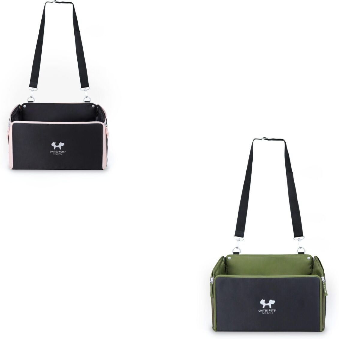 United Pets ® Seggiolino per Automobile per Cani 0 15 Kg Car Box ECO Urban Pet 0 15 Kg Nero / Verde
