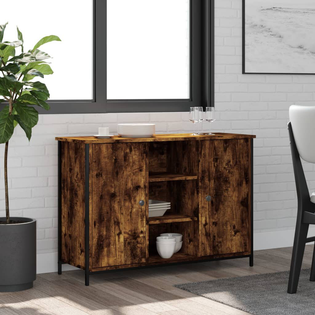 Borough Wharf Mihika 100cm Sideboard Smoked Oak 70cm H X 100cm W X 35cm D