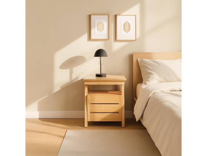 Table de nuit en bois naturel - Nandini